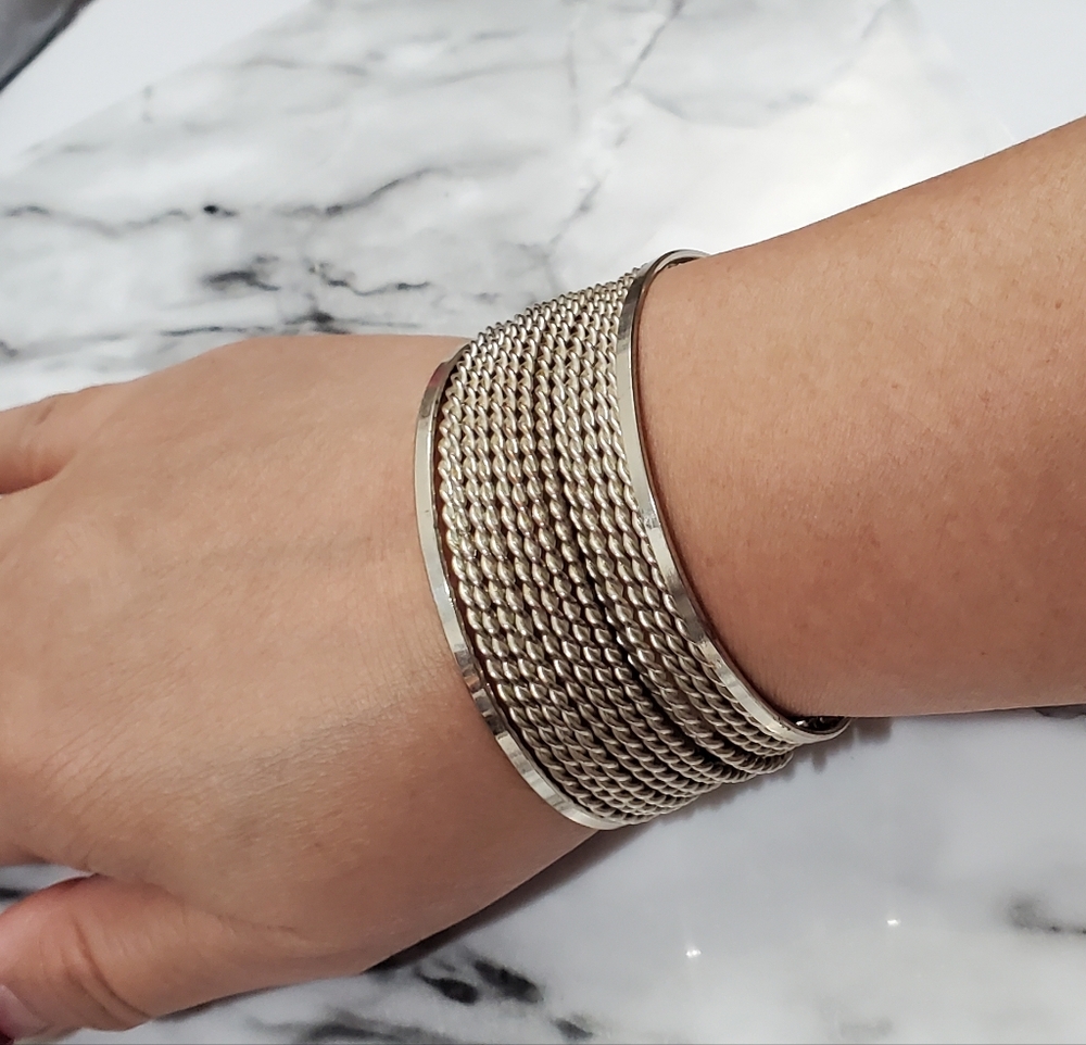 Vtg. Multi Strands Cuff Bracelet